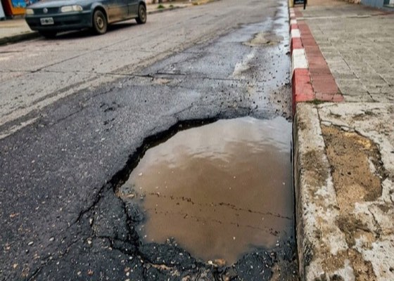 Foto de un bache